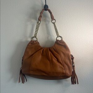 The Sak Brown Pebbled Leather Hobo Bag